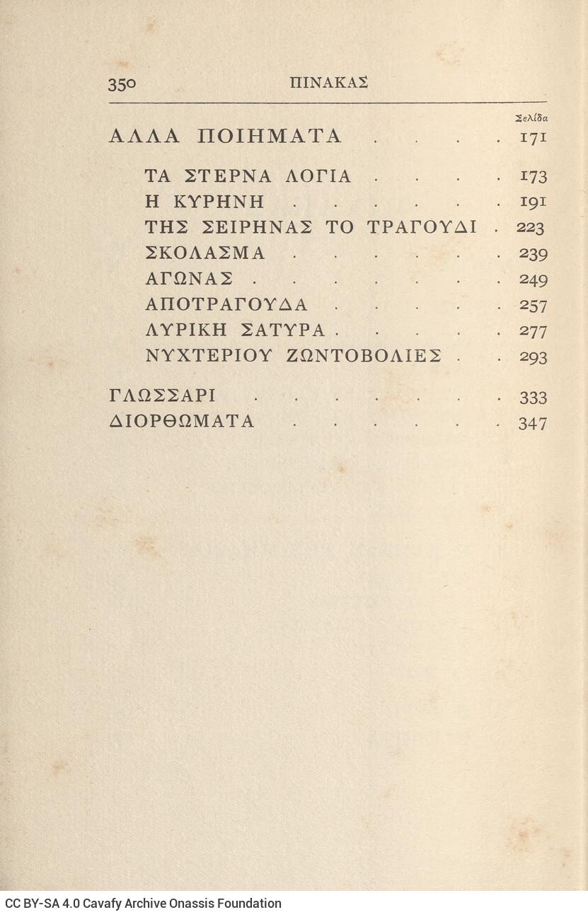 22 x 15 εκ. 2 σ. χ.α. + 350 σ. + 4 σ. χ.α., όπου στο φ. 1. κτητορική σφραγίδα CPC στο re